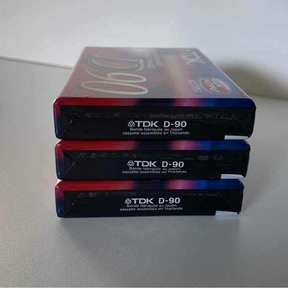 TDK D 90 Blank Cassette Tapes High Output ICEI/Type I -NEW Sealed NIP Set Of 3 - Picture 9 of 11